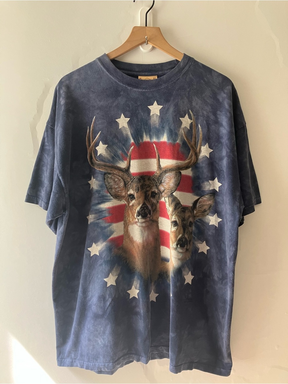 THE MOUNTAIN Patriotic Deer Tie Dye Tee
